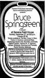 Promotional ad for the 21 Dec 1975 show at Seneca College, Toronto, Canada