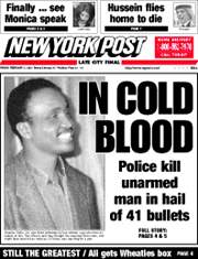 New York Post front page