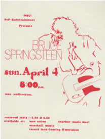 Promotional poster for the 04 Apr 1976 show at Michigan State University, East Lansing, MI