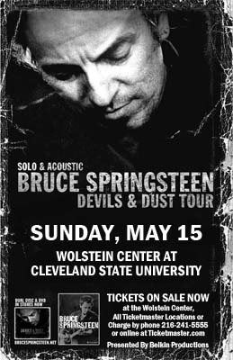 Promotional poster for the 15 May 2005 show at Wolstein Center At Cleveland State University, Cleveland, OH