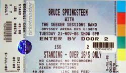 Ticket stub for the 21 Nov 2006 show at Odyssey Arena, Belfast, Northern Ireland