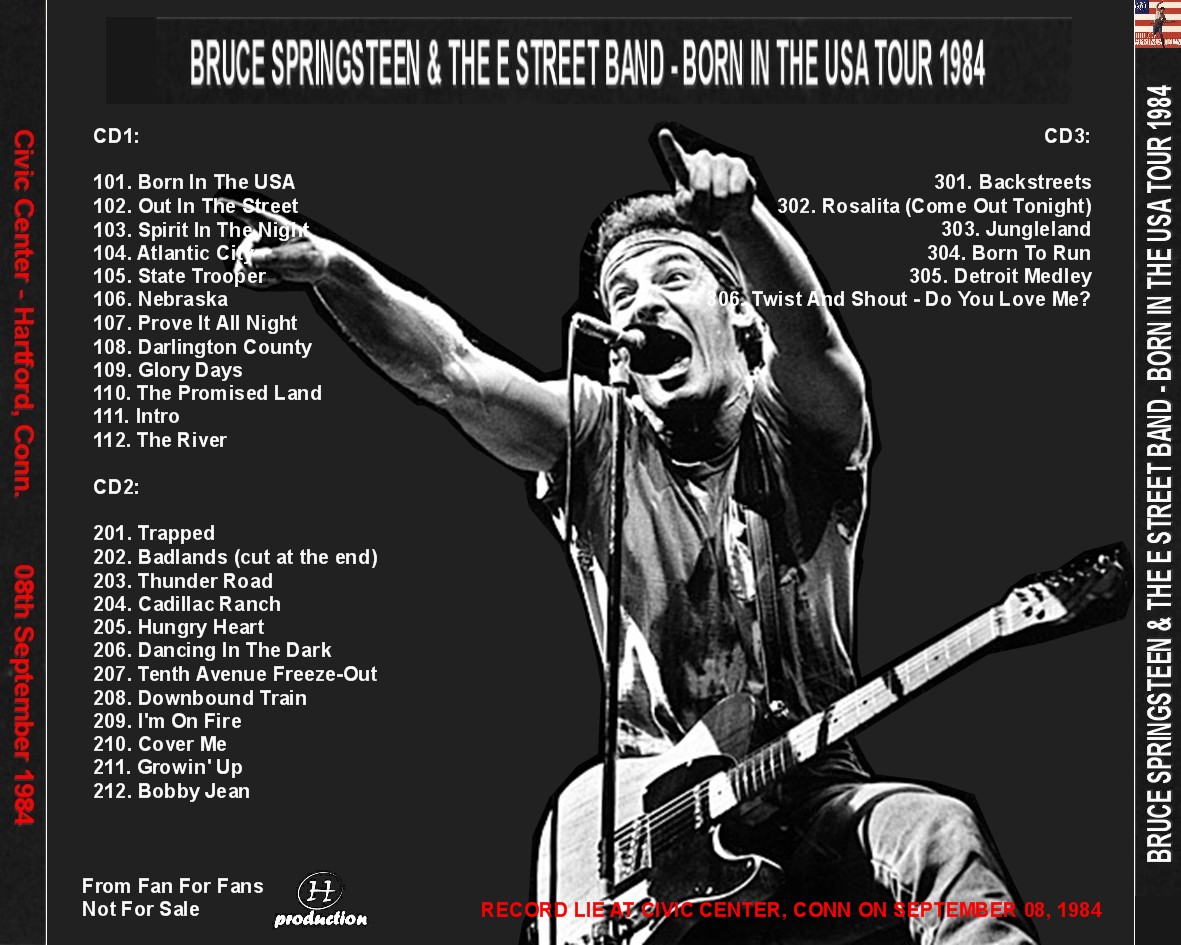 Bruce Springsteen Bootlegs [no title] 08 Sep 1984