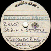 Bruce Springsteen "Intersong Music" acetate (side 1 label)